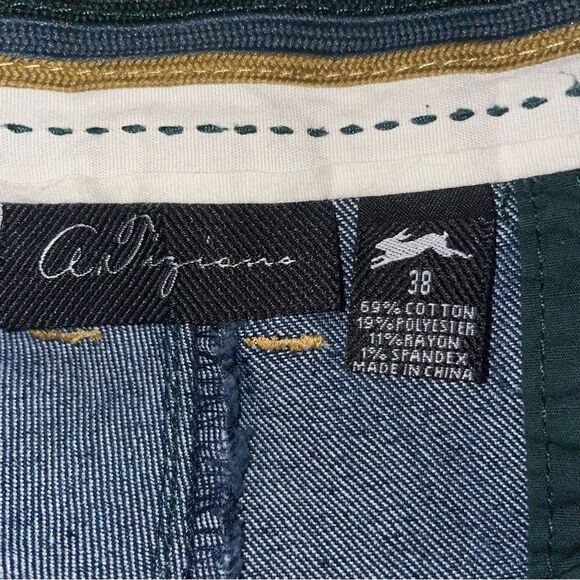 A Tiziano Size 38x34 Dark Wash Jeans Floral Painted Pants - Picture 7 of 7